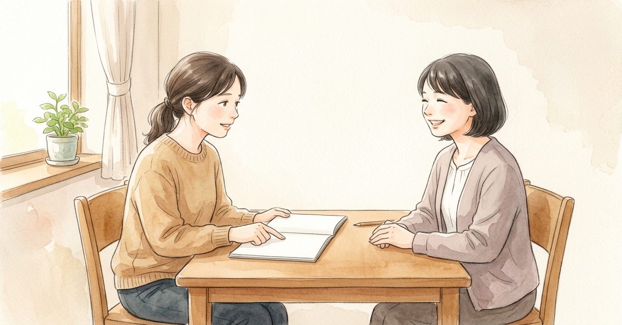 川口市：サポート手帳の受取りと相談支援ファイル・カードの使い分けの絵