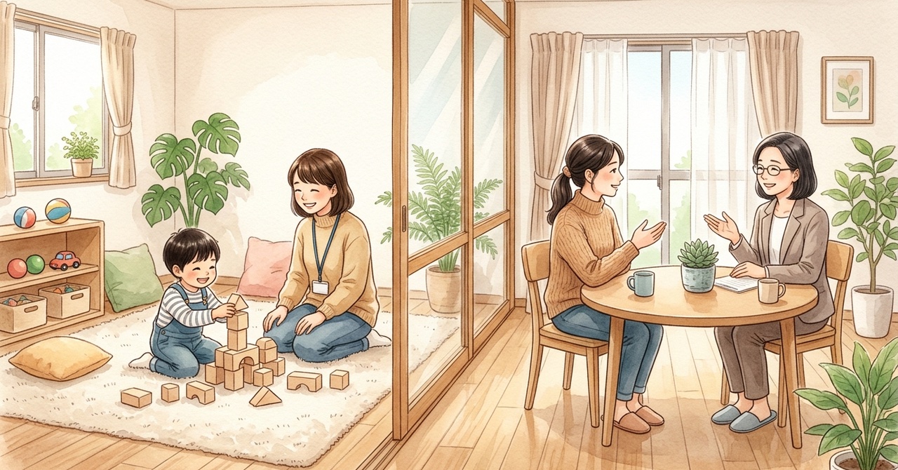 子どもが療育の面談に同席したくない——別々に話す方法と、あとで本人に伝えることの絵