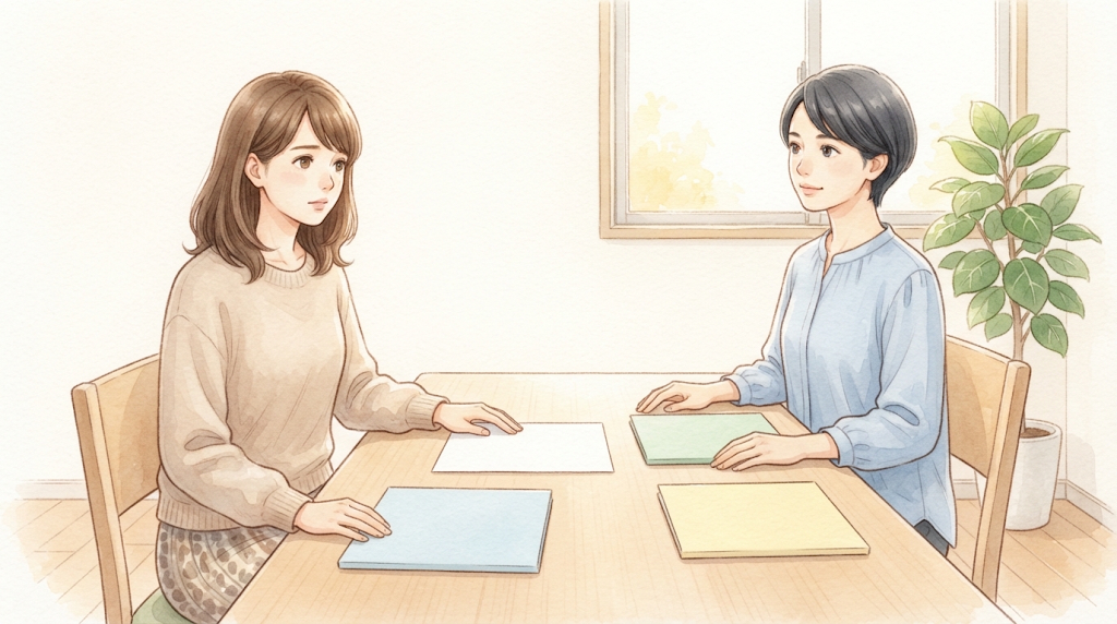 就学相談で「決定」と「確認中」を分けて読むの場面